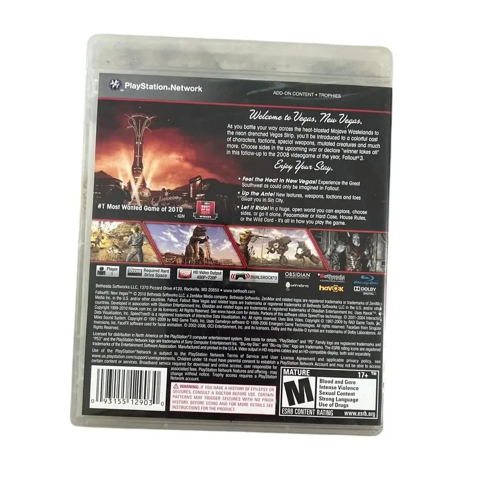 Fallout New Vegas Sony Playstation 3 w/ Inserts